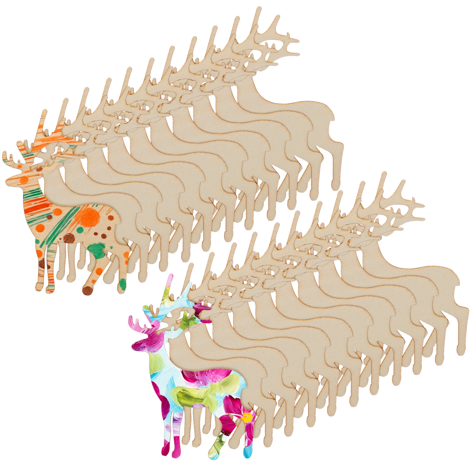 25pcs Unfinished Wooden Deer Cutouts Kids Diy Craft Animal Wood Slices For Hanging Ornaments Decor Handicraft Tools
25pcs Unfinished Wooden Deer Cutouts Kids Diy Craft Animal Wood Slices For Hanging Ornaments Decor Handicraft Tools