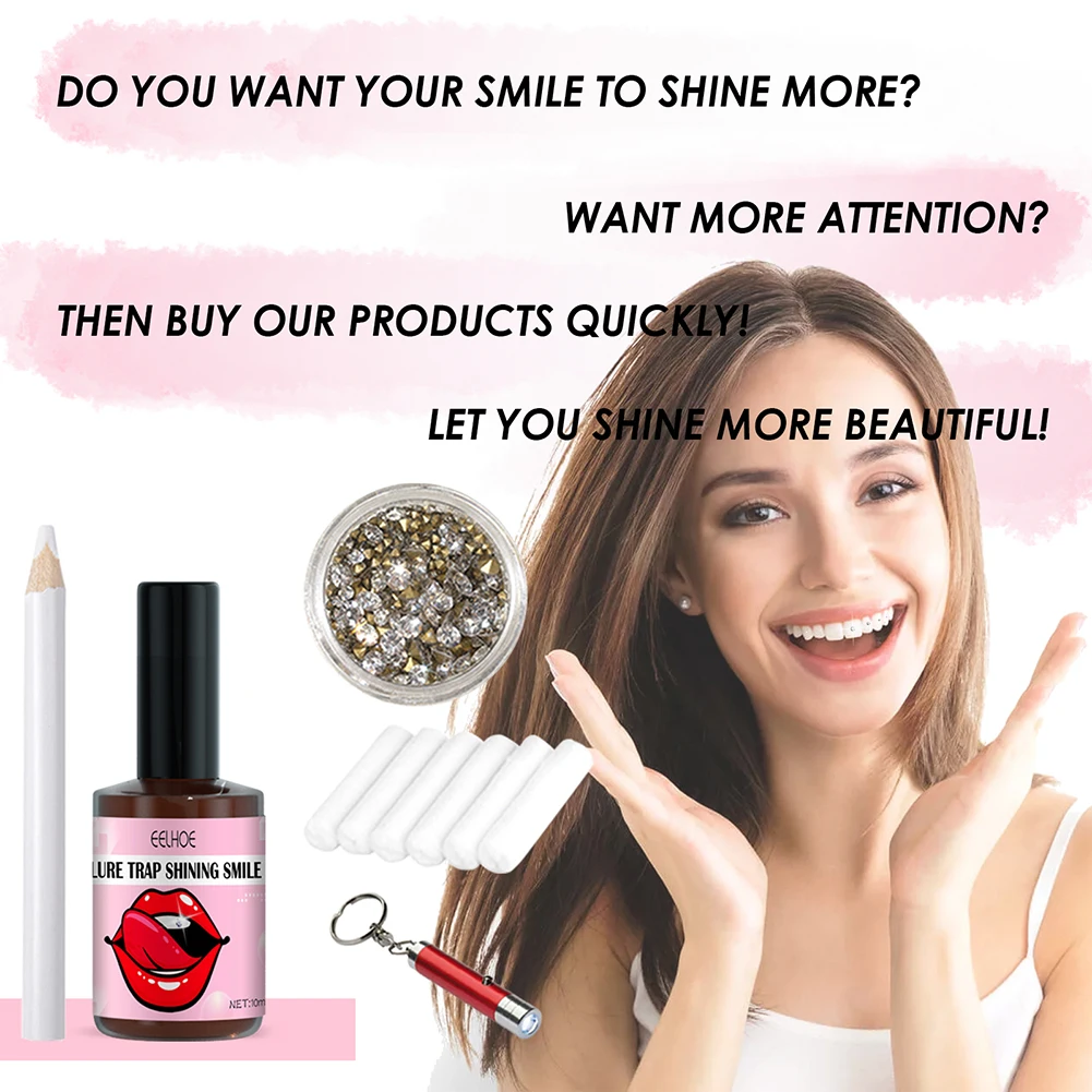 DIY Dental Jewelry Decor with Curing Light Glue Professional Diamond-studded Teeth Kit Easy To Install Unisex for Family Friends
DIY Dental Jewelry Decor with Curing Light Glue Professional Diamond-studded Teeth Kit Easy To Install Unisex for Family Friends
