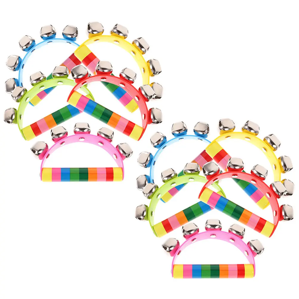 10Pcs Hand Bells Small Tambourine Portable Music Instruments for Kids Beginners Party Dance Educational Hand Shaking Bells Kids
10Pcs Hand Bells Small Tambourine Portable Music Instruments for Kids Beginners Party Dance Educational Hand Shaking Bells Kids