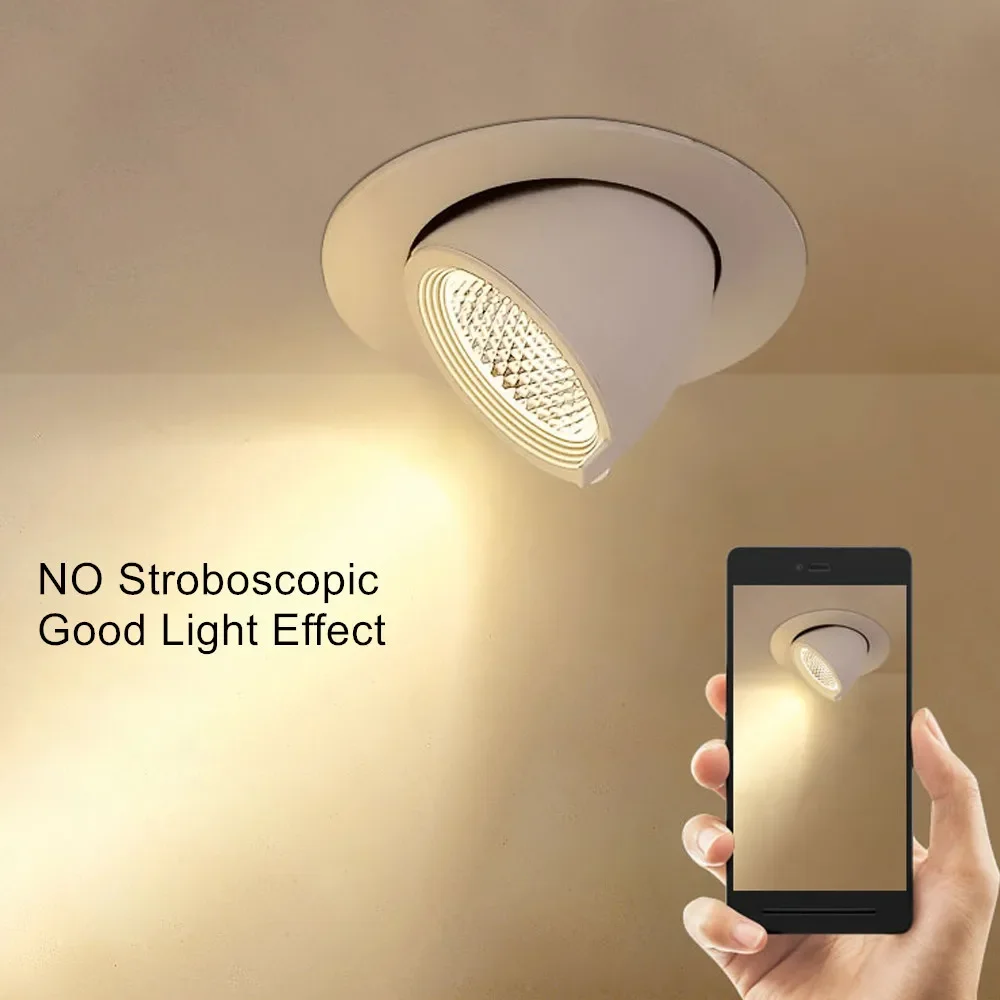 Dimmable LED Downlights 220V110V COB Spot lights 7W 12W 15W Recessed in LED Ceiling Downlight for kitchen Bedroom lights
Dimmable LED Downlights 220V110V COB Spot lights 7W 12W 15W Recessed in LED Ceiling Downlight for kitchen Bedroom lights