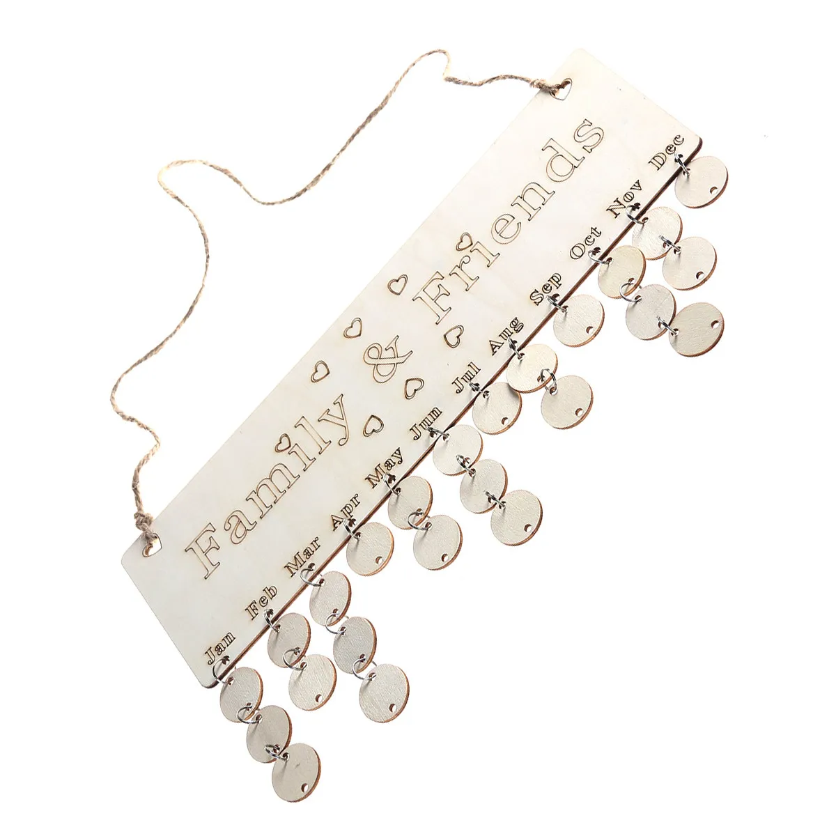 Wooden Board Calendar Family Friends Letters Plaque Hanging Rope Diagram 50 Round Discs Home Decoration Birthday Wedding
Wooden Board Calendar Family Friends Letters Plaque Hanging Rope Diagram 50 Round Discs Home Decoration Birthday Wedding