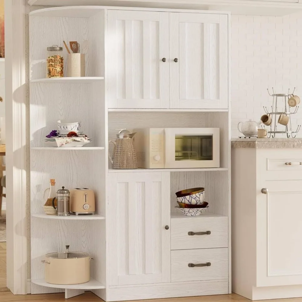 Kitchen Pantry Storage Cabinet with Doors and Adjustable Shelves, Large Hutch with Drawers, Easy To Assemble, Cupboard
Kitchen Pantry Storage Cabinet with Doors and Adjustable Shelves, Large Hutch with Drawers, Easy To Assemble, Cupboard