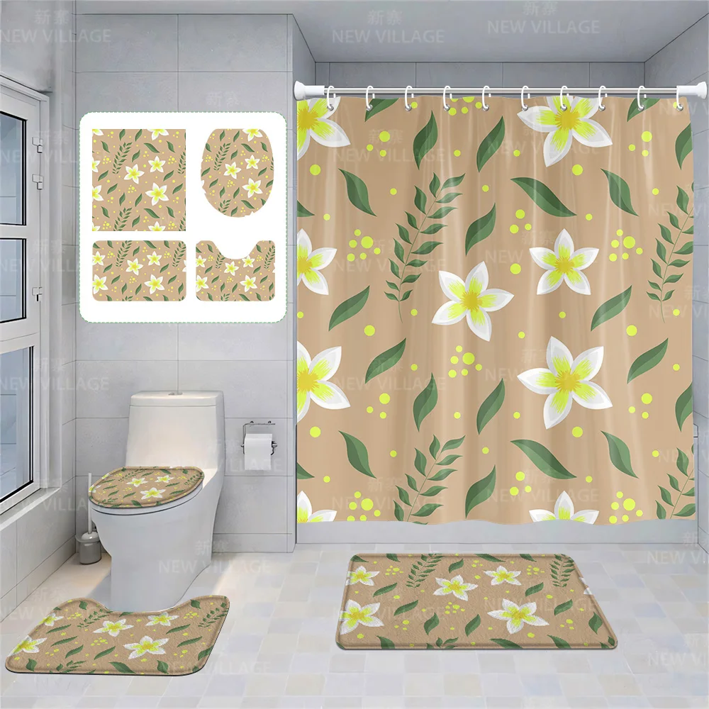 Home shower curtains bathroom Decora waterproof fabric non-slip bath mat water absorption curtain Modern Nordic boho plant
Home shower curtains bathroom Decora waterproof fabric non-slip bath mat water absorption curtain Modern Nordic boho plant
