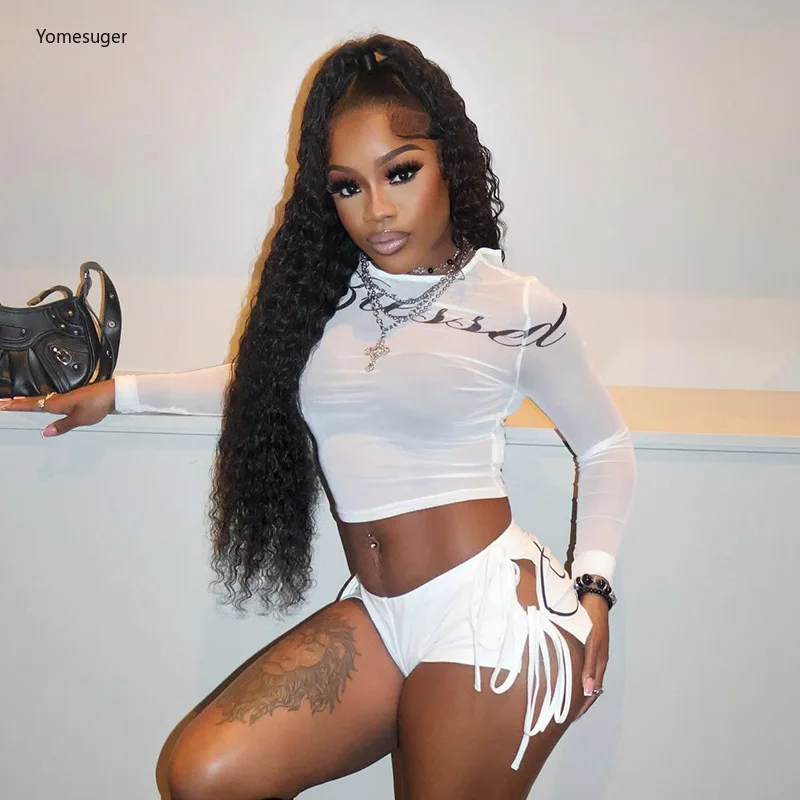 Women White Sheer Long Sleeve Crewneck Fitted Crop Top 2026
Women White Sheer Long Sleeve Crewneck Fitted Crop Top 2026