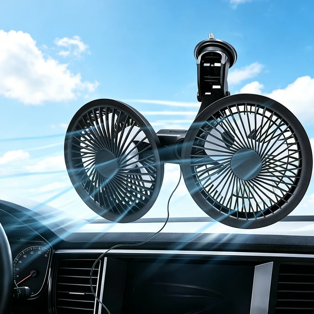 Car Fan Dual Head Car Cooling Fan 3 Speeds Adjustable Large Wind Car Fan USB 360° Rotatable Portable Suction Cup Fan Air Cooler
Car Fan Dual Head Car Cooling Fan 3 Speeds Adjustable Large Wind Car Fan USB 360° Rotatable Portable Suction Cup Fan Air Cooler