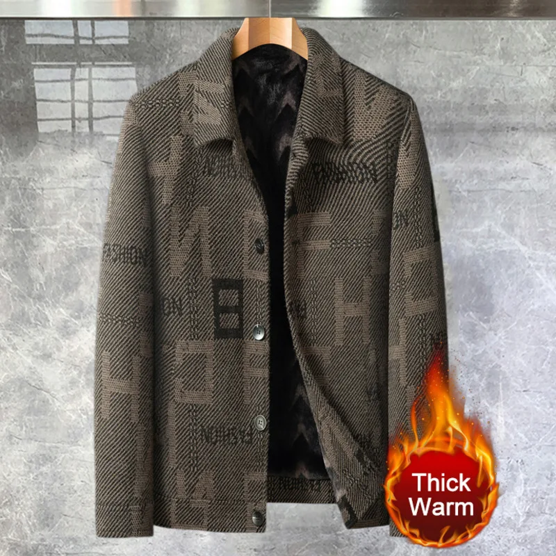 High Quality Winter Lapel Jacket Men Woolen Jacket Letter Print Coats Thicken Warm Men Trench Slim Fit Overcoat Men Coats
High Quality Winter Lapel Jacket Men Woolen Jacket Letter Print Coats Thicken Warm Men Trench Slim Fit Overcoat Men Coats
