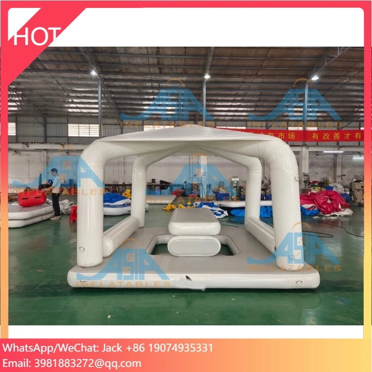 New Style Inflatable Water Platform Summer Water Leisure Floating Platform With Roof
New Style Inflatable Water Platform Summer Water Leisure Floating Platform With Roof