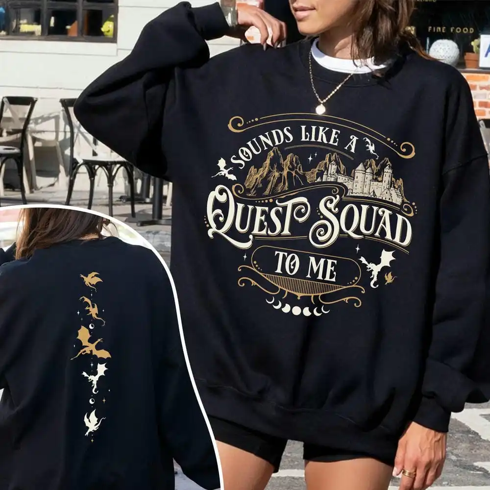 Fourth Wing Quest Squad Comfort Sweatshirt Ridoc Dragon Rider Onyx Storm Riorson House Tee Book Lover Y2K Unisex Top Streetwear
Fourth Wing Quest Squad Comfort Sweatshirt Ridoc Dragon Rider Onyx Storm Riorson House Tee Book Lover Y2K Unisex Top Streetwear