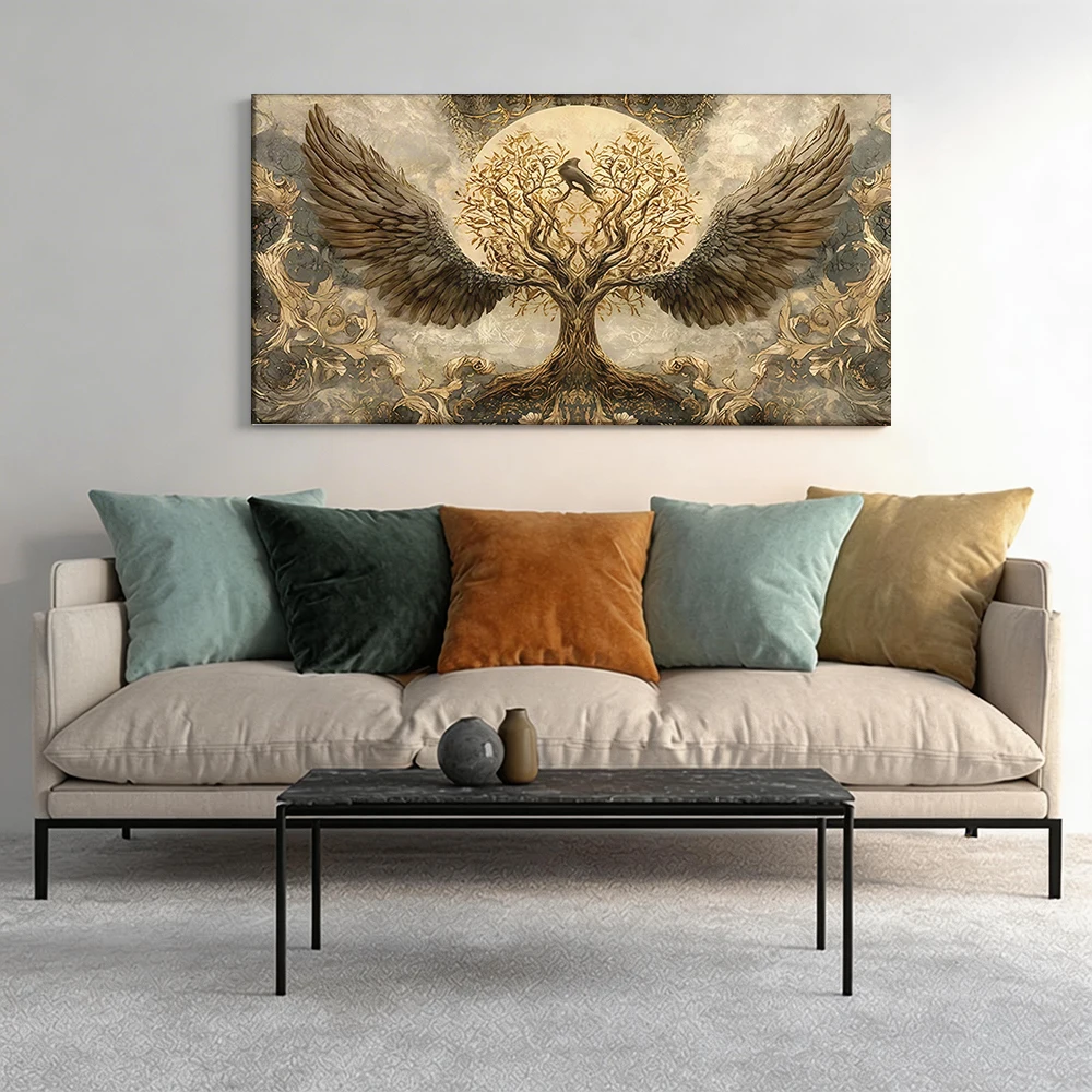1pcwooden frame canvas decorative painting Fantasy tree with wings, perched bird.Corridor, Living Room Decoration
1pcwooden frame canvas decorative painting Fantasy tree with wings, perched bird.Corridor, Living Room Decoration