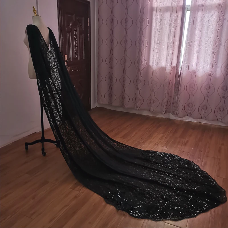 New Black Wedding Photography Shawl Veil Wedding Accessories Lace Soft Shoulder Bridal Veil with Clip
New Black Wedding Photography Shawl Veil Wedding Accessories Lace Soft Shoulder Bridal Veil with Clip