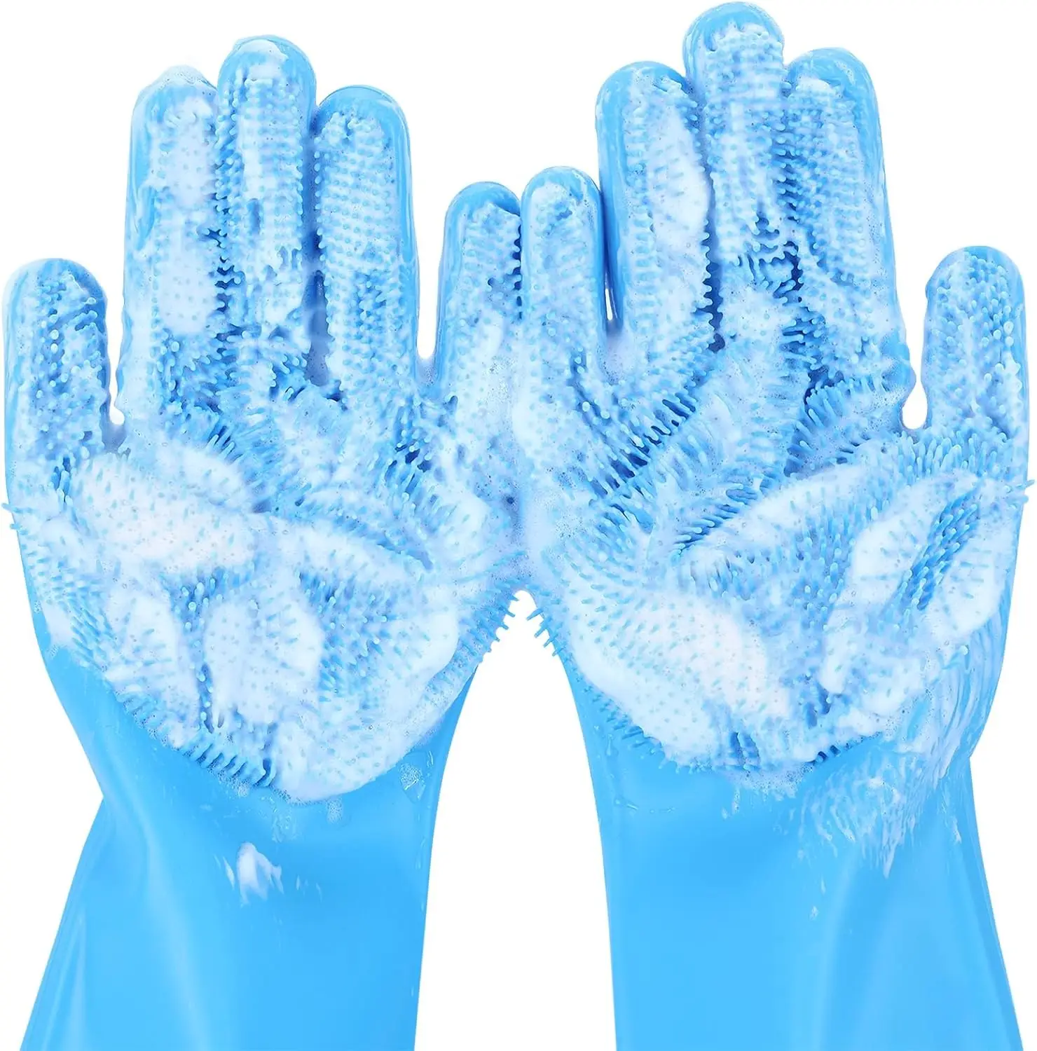 Pet Grooming Gloves - Silicone Bathing Gloves with High-Density Teeth for Dogs and Cats, Blue
Pet Grooming Gloves - Silicone Bathing Gloves with High-Density Teeth for Dogs and Cats, Blue