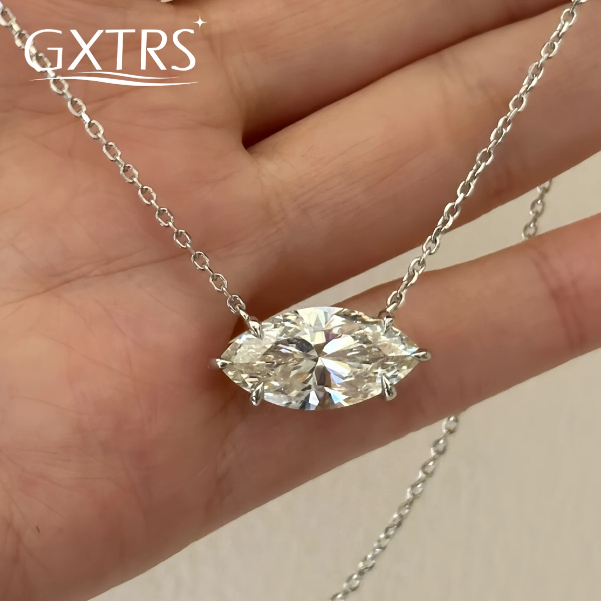 GXTRS 2/6CT Marquise Cut Moissanite Necklaces For Women S925 Silver Lab Diamond 6 Claw Neck Chain Wedding Fine Jewelry Certified
GXTRS 2/6CT Marquise Cut Moissanite Necklaces For Women S925 Silver Lab Diamond 6 Claw Neck Chain Wedding Fine Jewelry Certified