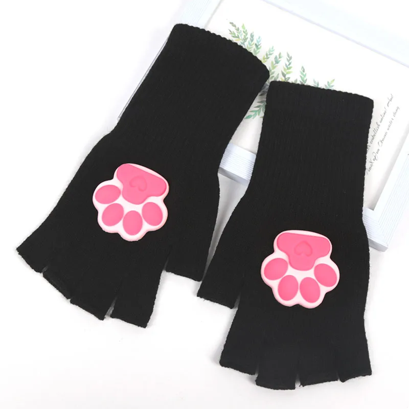 1 Pair Winter Gloves Thermal Black Knitted Gloves Warm Fingerless Women Riding Cozy Writing Driving Gloves Elastic Mittens
1 Pair Winter Gloves Thermal Black Knitted Gloves Warm Fingerless Women Riding Cozy Writing Driving Gloves Elastic Mittens