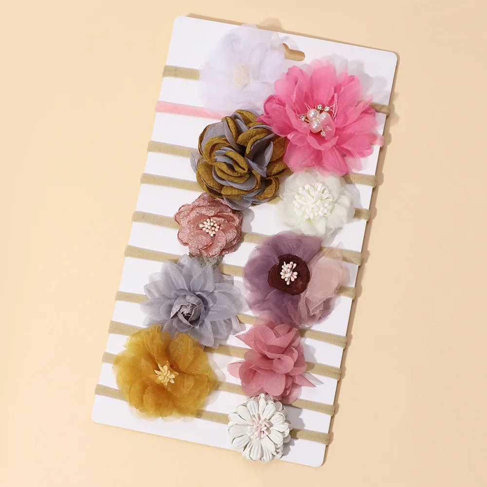 10pcs/Lot Baby Flower Headbands for Girls Cute Newborn Hair Accessories Elastic Nylon Hairbands Children Photo Props Wholesale
10pcs/Lot Baby Flower Headbands for Girls Cute Newborn Hair Accessories Elastic Nylon Hairbands Children Photo Props Wholesale