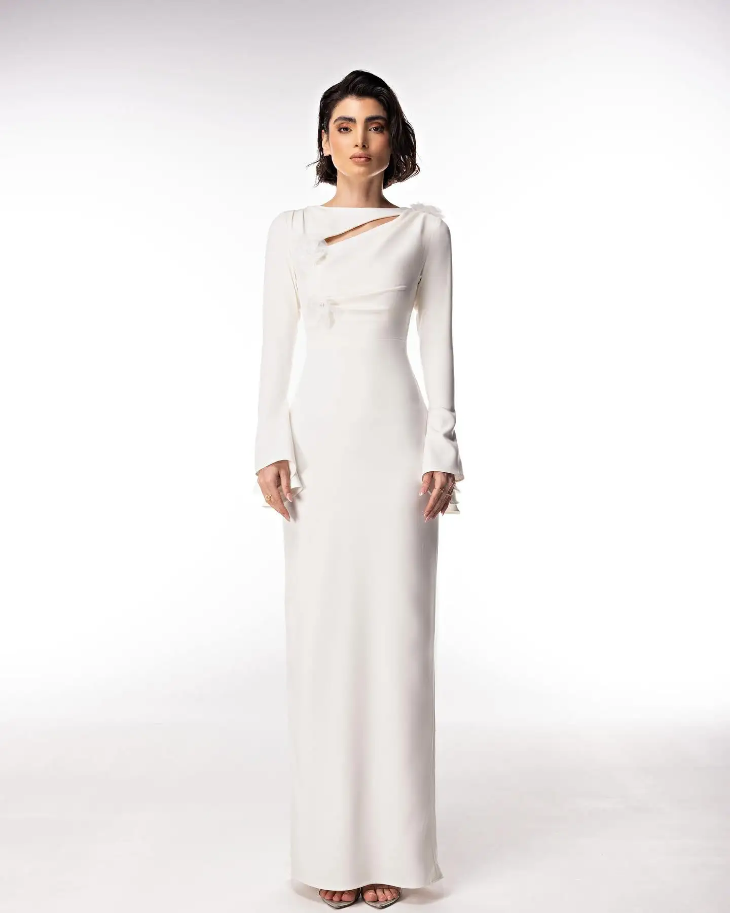 Customized Temperament Crew Neck Long Sleeves Flowers Evening Dresses Graceful Pleats Jersey Vestido De Festa Vestido De Noche
Customized Temperament Crew Neck Long Sleeves Flowers Evening Dresses Graceful Pleats Jersey Vestido De Festa Vestido De Noche