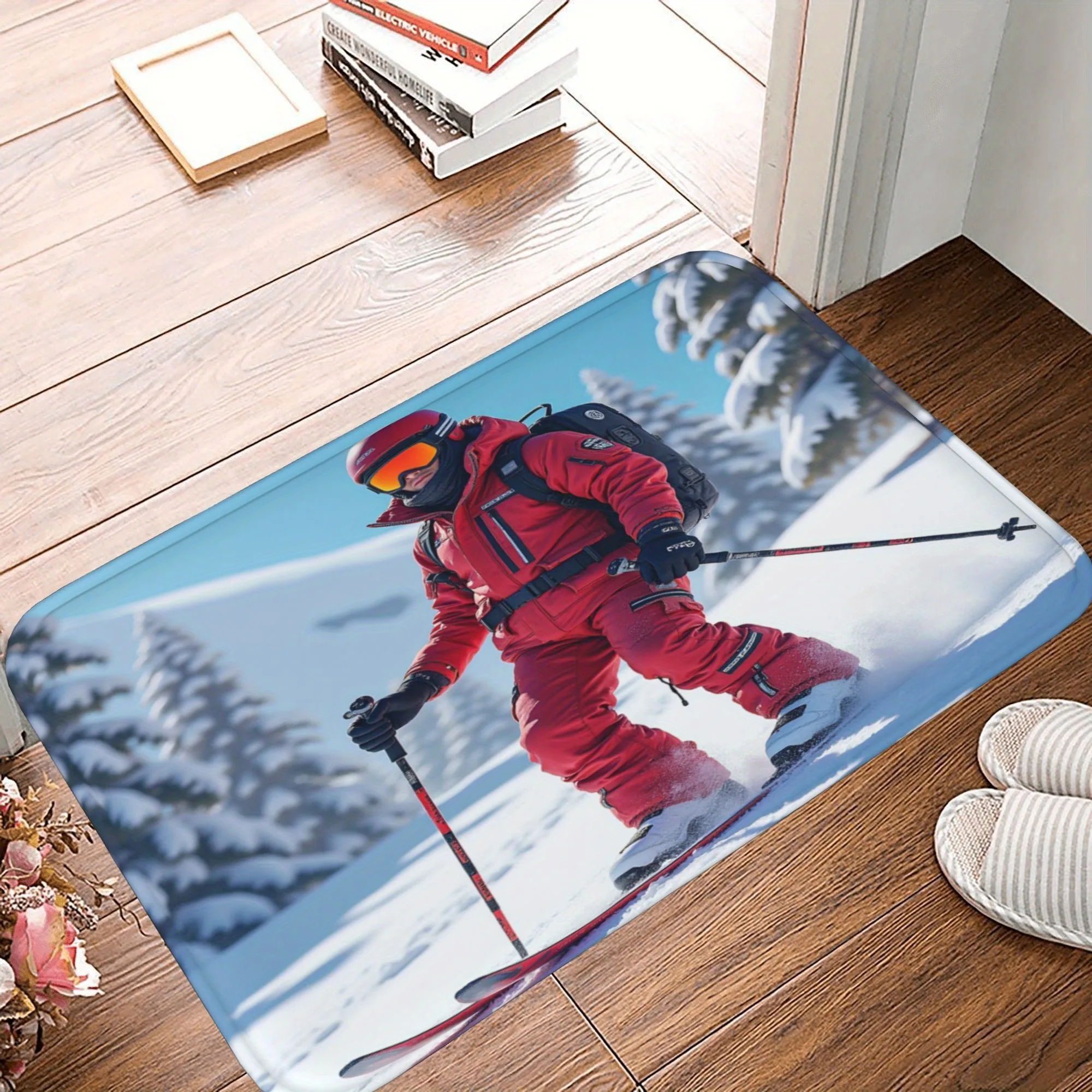 1PC Cheistmas Skier a winter Kitchen Rug Non-Slip Door Mat Pop design Bathroom Rug Bath Mat Carpet for Home Sink Laundry Decor
1PC Cheistmas Skier a winter Kitchen Rug Non-Slip Door Mat Pop design Bathroom Rug Bath Mat Carpet for Home Sink Laundry Decor