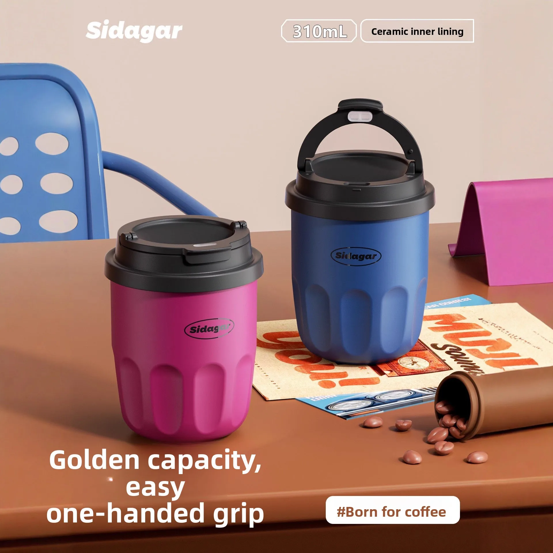 Portable Ceramic Insulated Coffee Cup 310ml Handheld Water Bottle Stainless Steel Inner Vessel Compact Carry-On Drinkware
Portable Ceramic Insulated Coffee Cup 310ml Handheld Water Bottle Stainless Steel Inner Vessel Compact Carry-On Drinkware