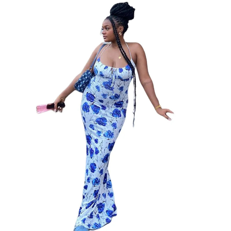 Women's Hanging Neck Lace-up Chest Wrapped Mermaid Dress, Sleeveless, Backless, Sexy
Women's Hanging Neck Lace-up Chest Wrapped Mermaid Dress, Sleeveless, Backless, Sexy