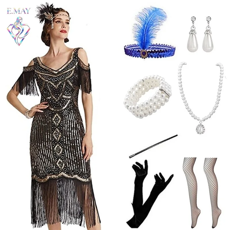 Gatsby Retro Party Evening Dress Stage Performance Outfit Set Elegant Women's Costume Traditional Ethnic Stage Performance Dress
Gatsby Retro Party Evening Dress Stage Performance Outfit Set Elegant Women's Costume Traditional Ethnic Stage Performance Dress