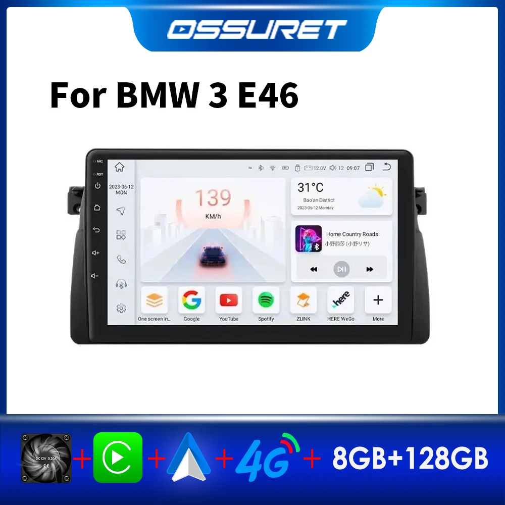 OSSURET Android Car Radio for BMW 3 E46 M3 1998 - 2006 Auto Multimedia Stereo Screen Video Player WIFI GPS Carplay Head Unit
OSSURET Android Car Radio for BMW 3 E46 M3 1998 - 2006 Auto Multimedia Stereo Screen Video Player WIFI GPS Carplay Head Unit