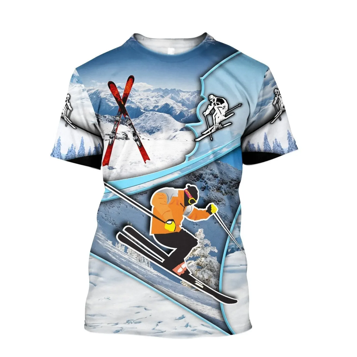 Summer Fashion Personality Ski Graphics 3D Printed Men's T-shirt Hip Hop Trend Large Size Loose O-neck Sports Short Sleeve Top
Summer Fashion Personality Ski Graphics 3D Printed Men's T-shirt Hip Hop Trend Large Size Loose O-neck Sports Short Sleeve Top