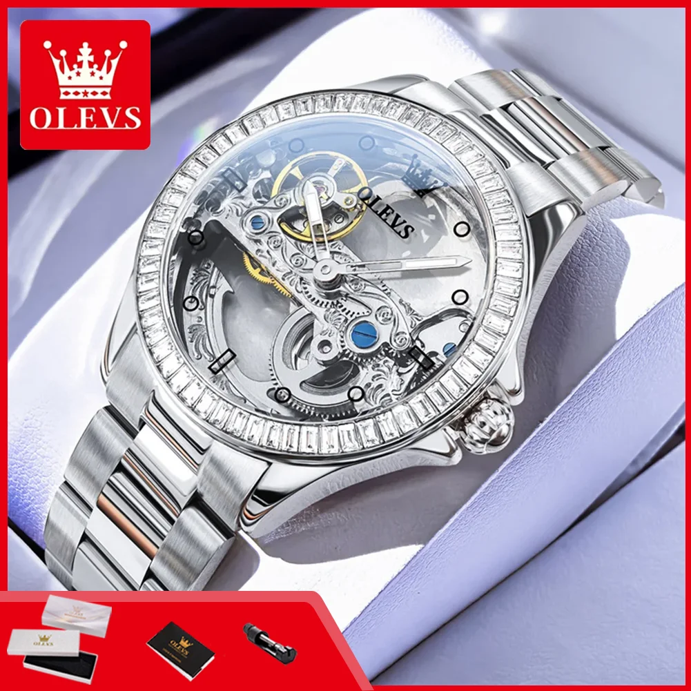 OLEVS 6699 Fully Transparent Hollow Automatic Mechanical Women's Watches Original Luxury Diamond Bezel High Quality Ladies Watch
OLEVS 6699 Fully Transparent Hollow Automatic Mechanical Women's Watches Original Luxury Diamond Bezel High Quality Ladies Watch