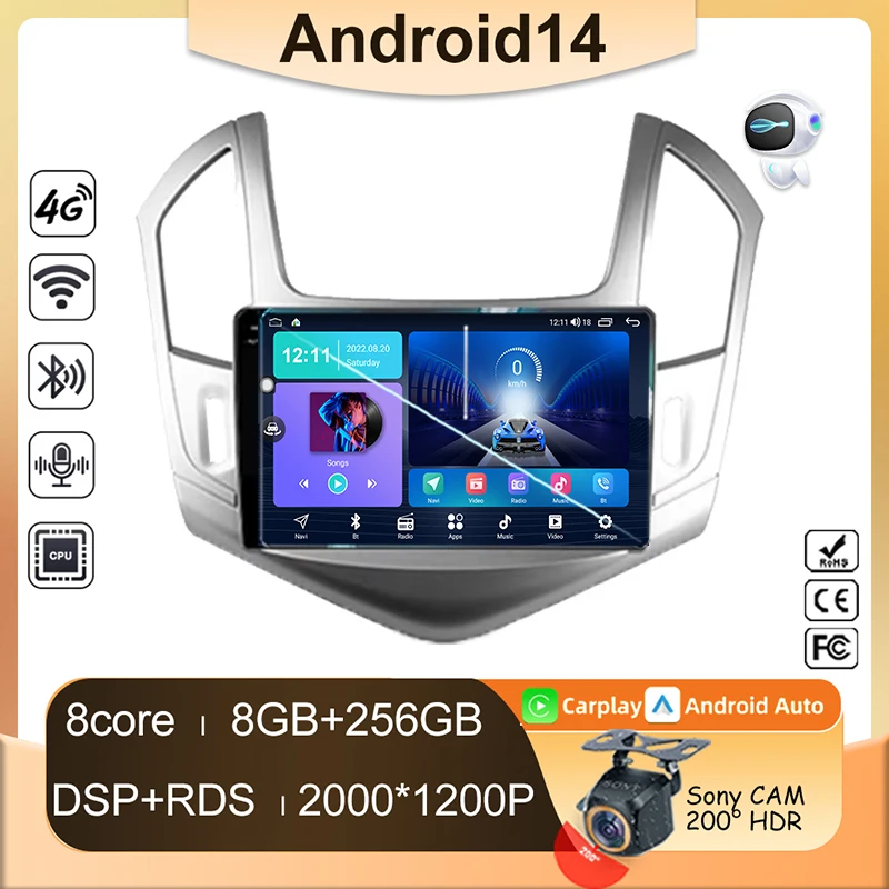 Car Navigation 9" Android For Chevrolet Cruze J300 J308 2012 -2015 Auto Radio No 2din Stereo Carplay Screen Head Unit Bluetooth
Car Navigation 9" Android For Chevrolet Cruze J300 J308 2012 -2015 Auto Radio No 2din Stereo Carplay Screen Head Unit Bluetooth