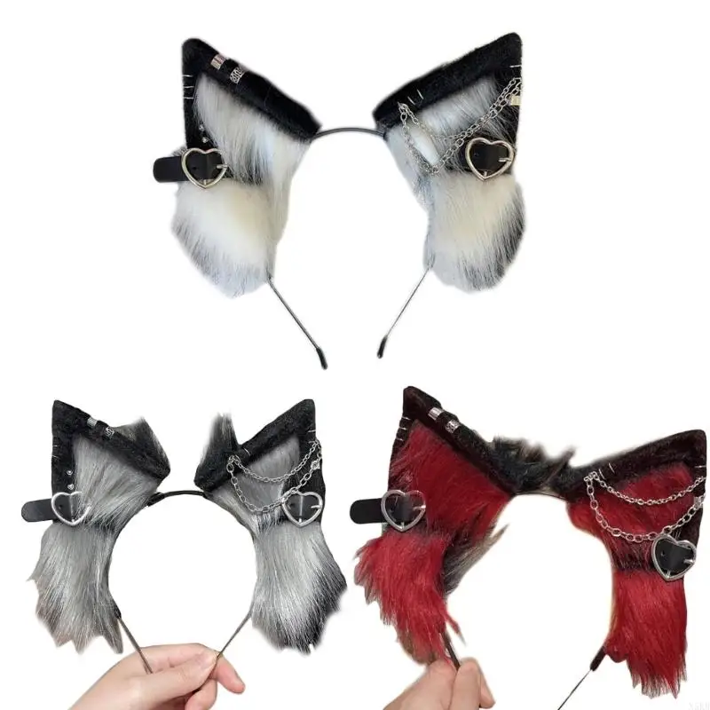 N5KB Plush Wolf Ear Headband with Alloy Earring Plush Headband for Anime Theme Gatherings Christmas Gift for Girls
N5KB Plush Wolf Ear Headband with Alloy Earring Plush Headband for Anime Theme Gatherings Christmas Gift for Girls