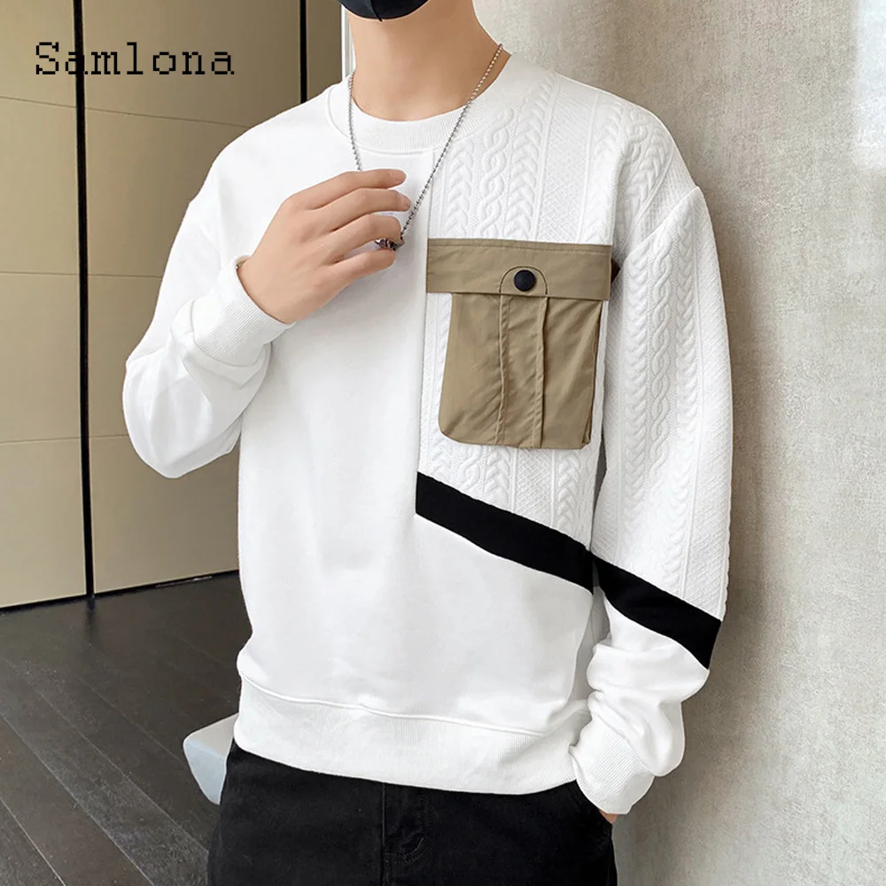 Solid Pocket Design T-shirt Men Long Sleeves Fashion Skinny Tops Sexy Mens clothing 2023 Korean Chic Tees Shirt White Pullovers
Solid Pocket Design T-shirt Men Long Sleeves Fashion Skinny Tops Sexy Mens clothing 2023 Korean Chic Tees Shirt White Pullovers