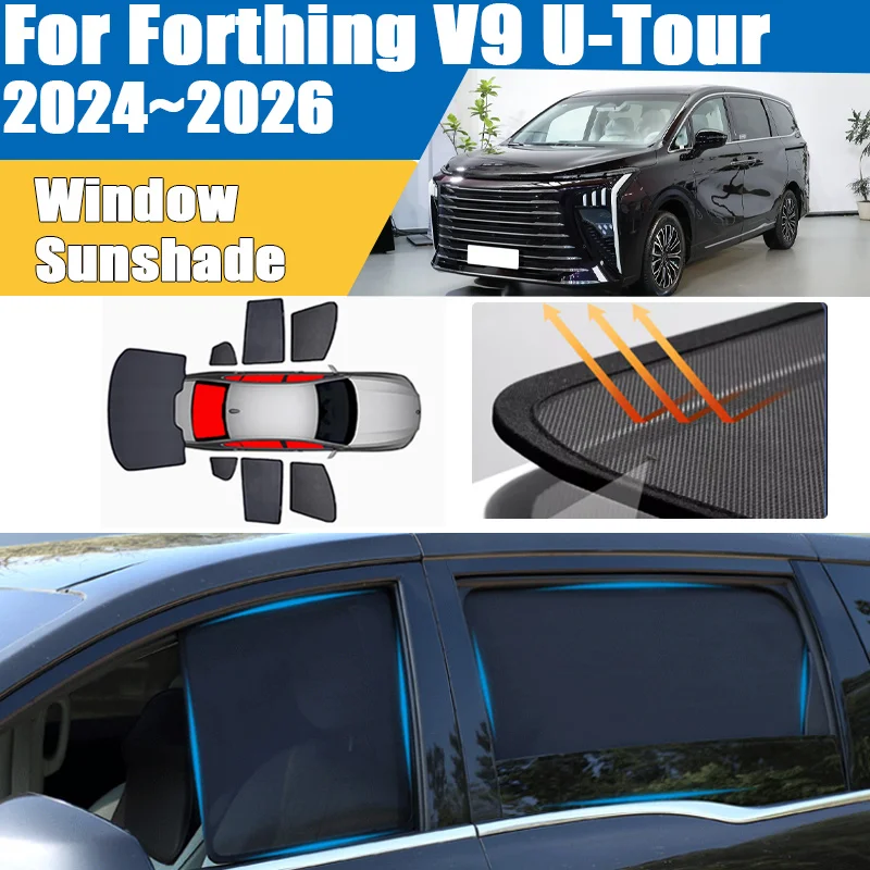 Car Sun Shade For Forthing V9 U-Tour Xinghai V9 2024 2025 2026 Blackout Mesh Blocks UV Rays Windshield Curtain Auto Accessories
Car Sun Shade For Forthing V9 U-Tour Xinghai V9 2024 2025 2026 Blackout Mesh Blocks UV Rays Windshield Curtain Auto Accessories