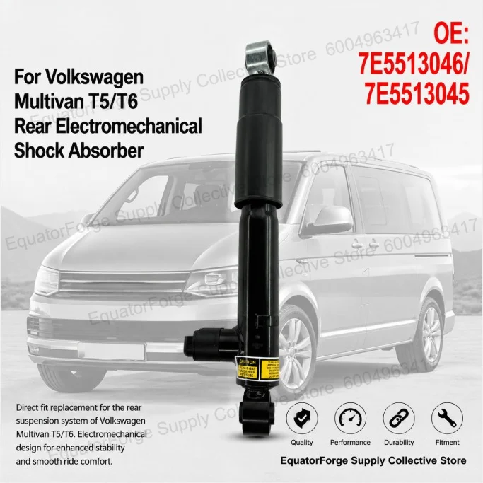 High Stability Direct Fit Rear Electromechanical Shock Absorber for Volkswagen Multivan T5/T6 - OE 7E5513046/7E5513045
High Stability Direct Fit Rear Electromechanical Shock Absorber for Volkswagen Multivan T5/T6 - OE 7E5513046/7E5513045