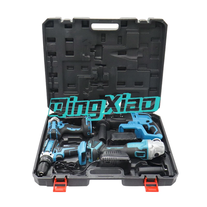 Tool Case Four Pcs Power Tools Combo Kit 21V Cordless Brushless Drill Machine For Furniture Installation And General Repair Work
Tool Case Four Pcs Power Tools Combo Kit 21V Cordless Brushless Drill Machine For Furniture Installation And General Repair Work