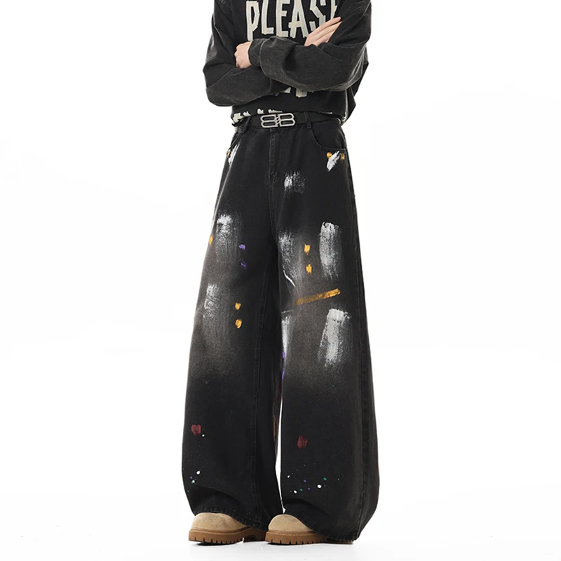 Black Graffiti Jeans Men Fashion Blue Retro Jeans Men Streetwear Hip-hop Loose Wide Leg Jeans Mens Vintage Denim Trousers S-3XL
Black Graffiti Jeans Men Fashion Blue Retro Jeans Men Streetwear Hip-hop Loose Wide Leg Jeans Mens Vintage Denim Trousers S-3XL