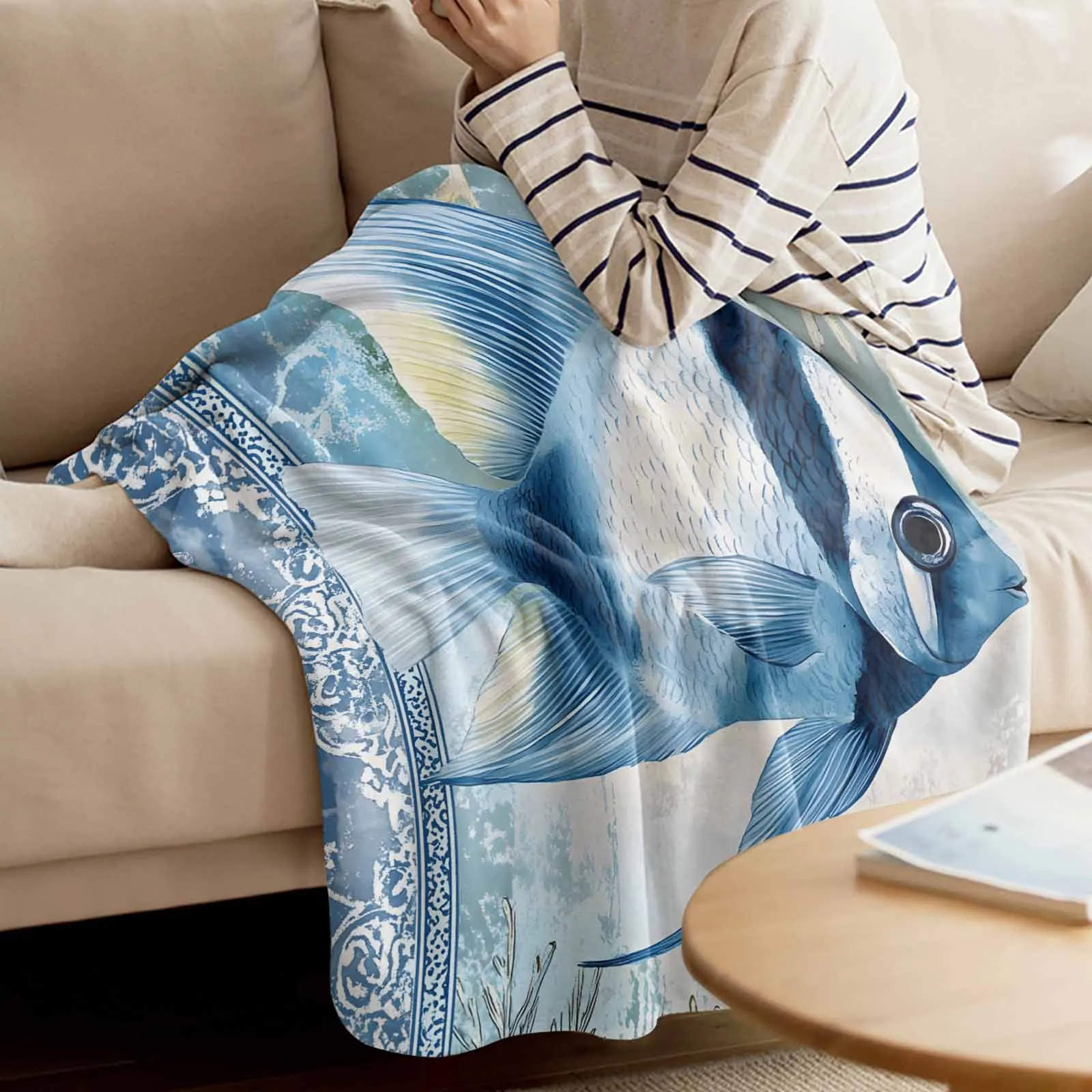 Watercolor Fish Throws Blankets for Sofa Bed Winter Soft Plush Warm Sofa Throw Blanket Holiday Gifts
Watercolor Fish Throws Blankets for Sofa Bed Winter Soft Plush Warm Sofa Throw Blanket Holiday Gifts