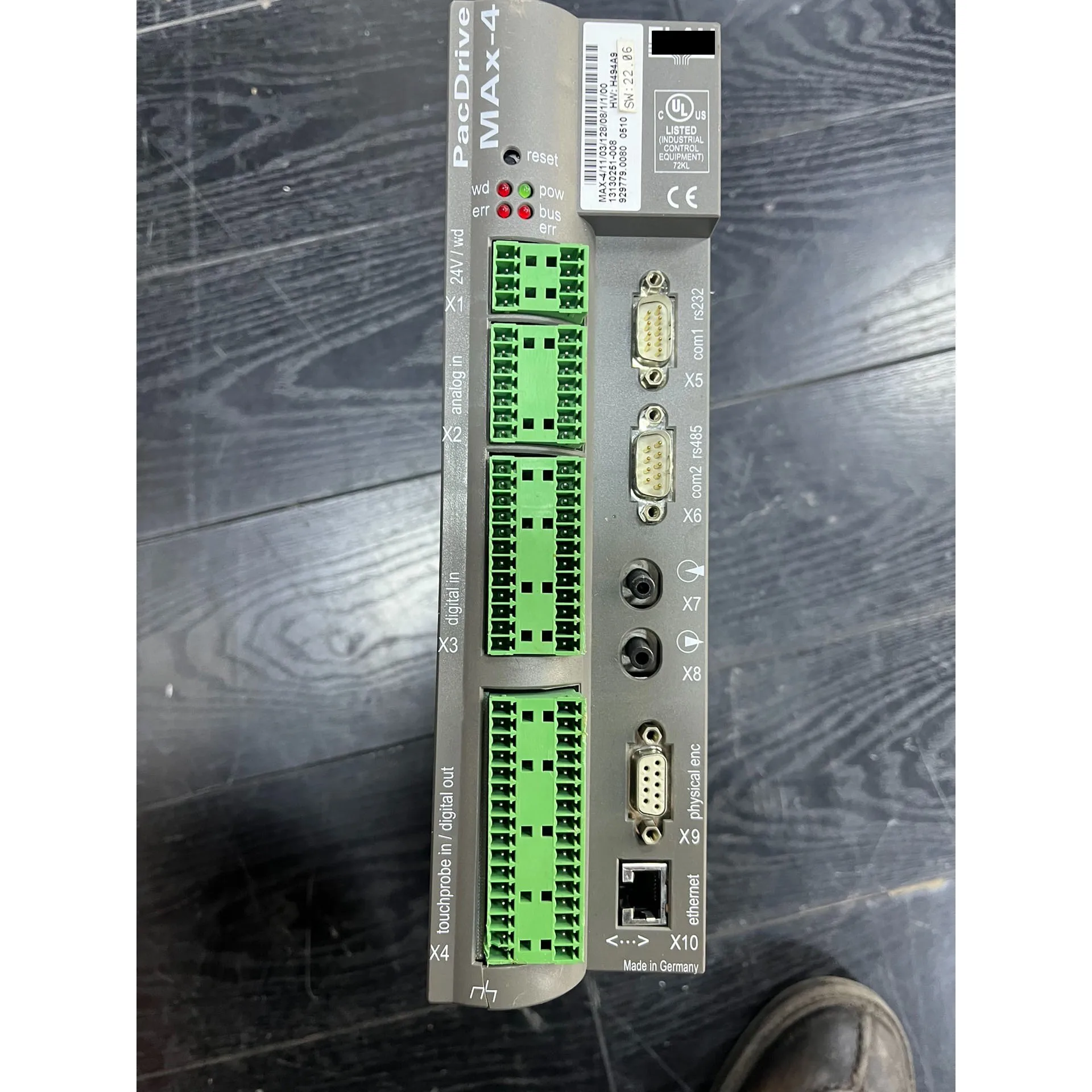 MAX-4/11/03/128/08/1/1/00 PacDrive MAX-4 Servo Drive
MAX-4/11/03/128/08/1/1/00 PacDrive MAX-4 Servo Drive