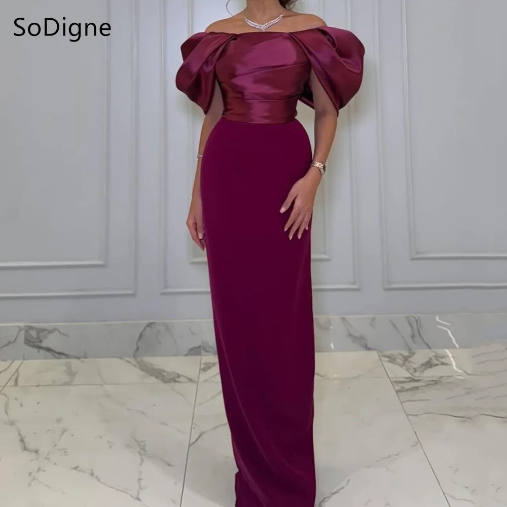 SoDigne Elegant Purple Evening Dresses Pleats Off The Shoulder Sleeveless Party Dress Simple Mermaid Prom Gowns Customized
SoDigne Elegant Purple Evening Dresses Pleats Off The Shoulder Sleeveless Party Dress Simple Mermaid Prom Gowns Customized
