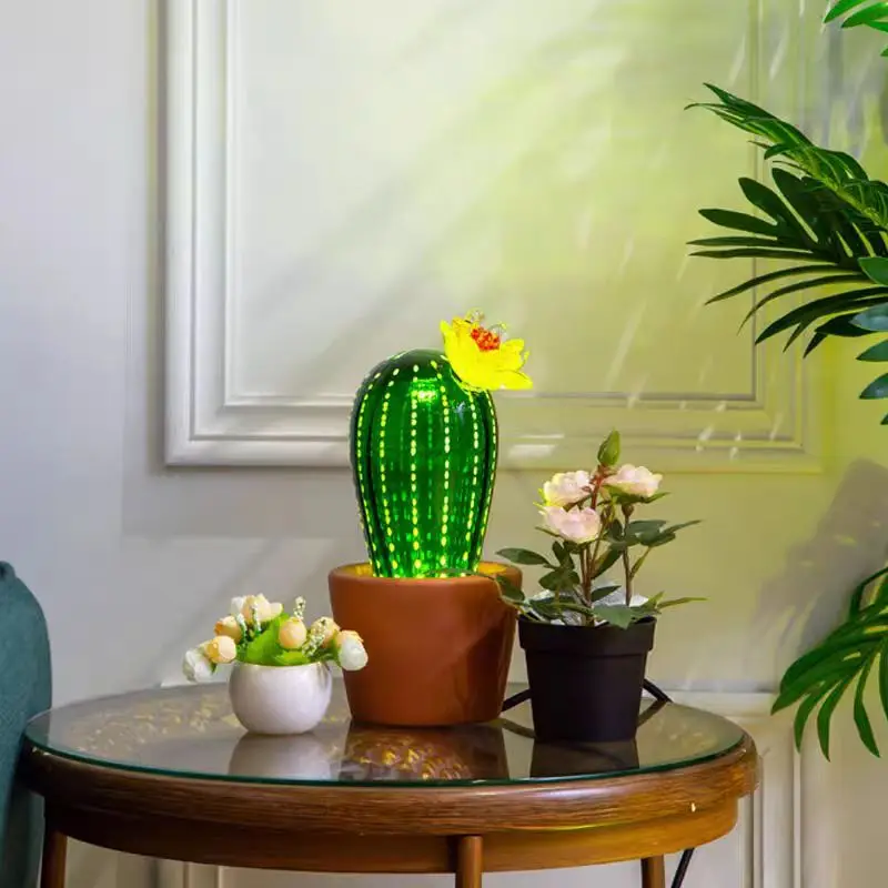 Italian desk lamp creative design ornament cactus bedroom bedside LED night light living room potted plant
Italian desk lamp creative design ornament cactus bedroom bedside LED night light living room potted plant