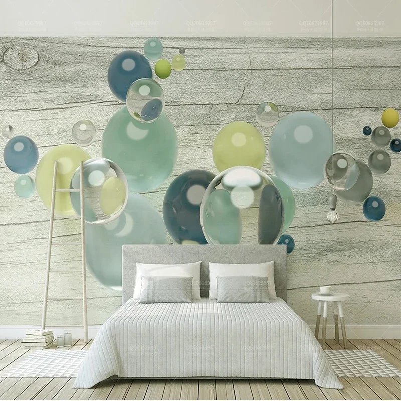 Custom Any Size Modern 3D Colorful Transparent Crystal Glass Ball Wood Grain Creative TV Background Wall Papel De Parede Tapety
Custom Any Size Modern 3D Colorful Transparent Crystal Glass Ball Wood Grain Creative TV Background Wall Papel De Parede Tapety