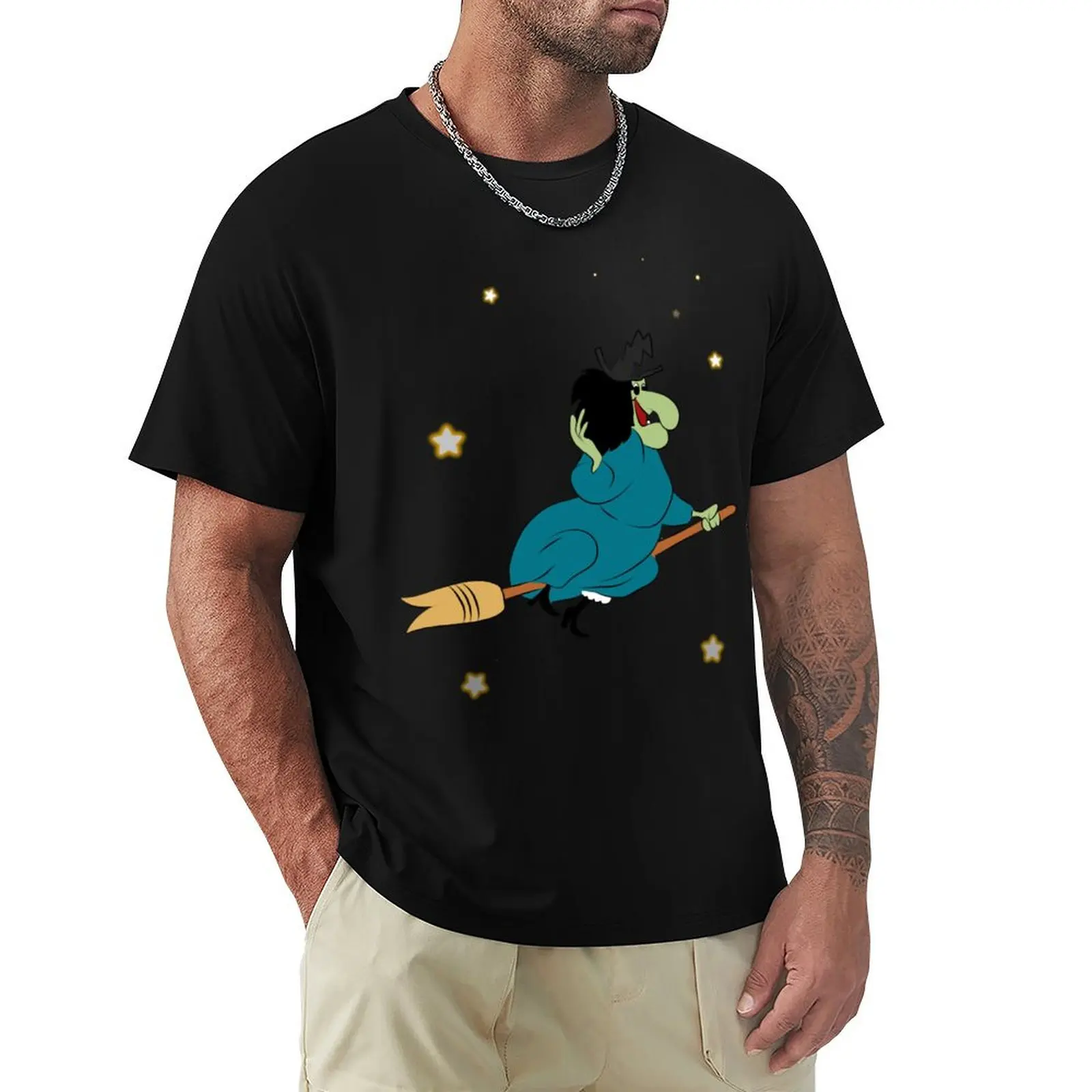 Looney Witch T-Shirt Basic Short Sleeve T-Shirt for Men
Looney Witch T-Shirt Basic Short Sleeve T-Shirt for Men