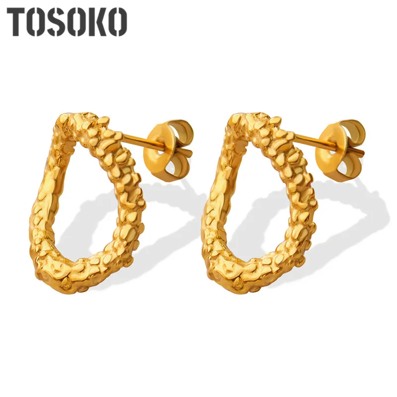 TOSOKO Stainless Steel Geometric Embossed Earrings Female Fashion Earrings BSF621
TOSOKO Stainless Steel Geometric Embossed Earrings Female Fashion Earrings BSF621