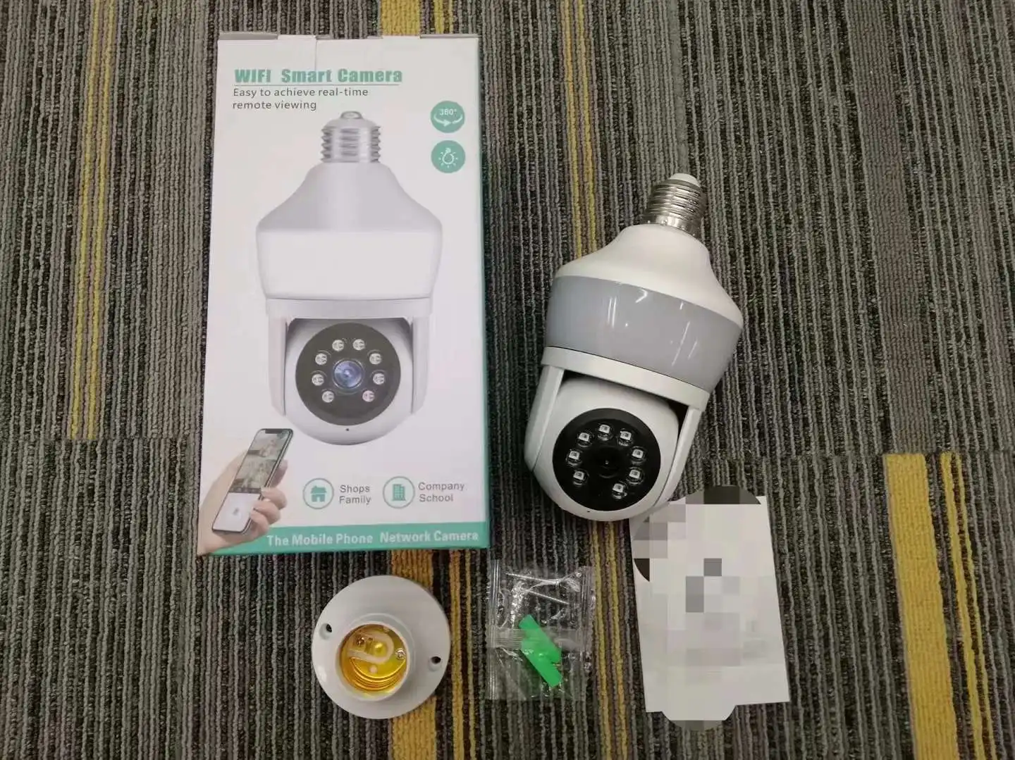 3MP 1296P Carecam APP E27 Lamp Head Socket Wireless PTZ IP Dome Camera Full Color AI Humanoid Detection Security CCTV Monitor
3MP 1296P Carecam APP E27 Lamp Head Socket Wireless PTZ IP Dome Camera Full Color AI Humanoid Detection Security CCTV Monitor