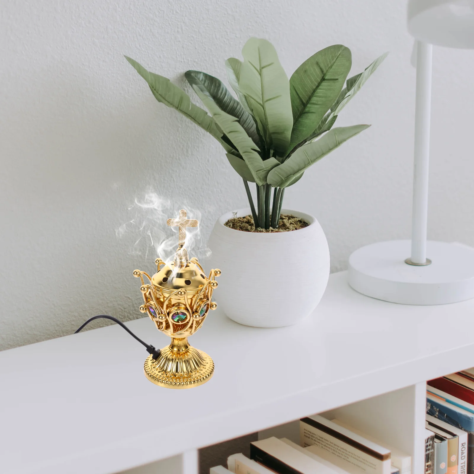 Metal Incense Burner Retro Censer Holder Electric Aroma Stove Portable Burner Ornament Yoga Bedroom Living Space Purify Air
Metal Incense Burner Retro Censer Holder Electric Aroma Stove Portable Burner Ornament Yoga Bedroom Living Space Purify Air