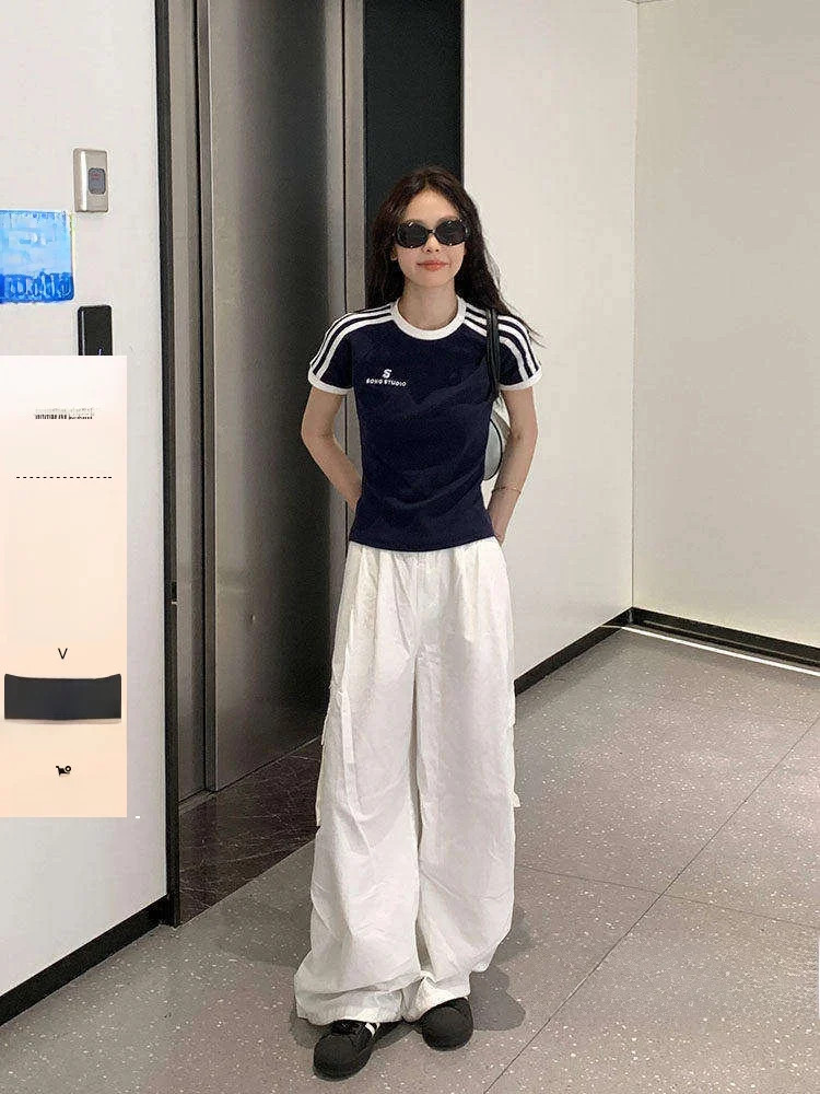 White Casual Loose Women's Work Trousers Multi-Pocket Summer 2025 New Style High Waist Commuter Style Korean Version
White Casual Loose Women's Work Trousers Multi-Pocket Summer 2025 New Style High Waist Commuter Style Korean Version