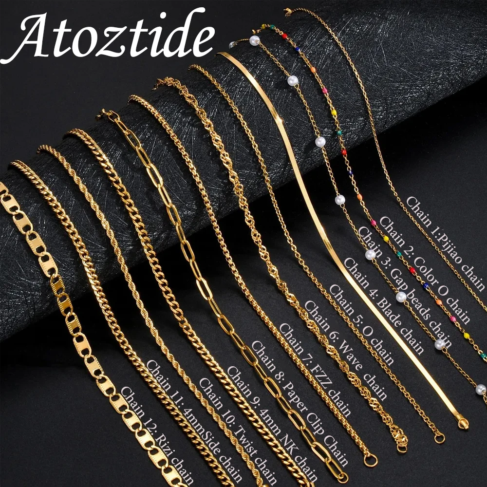 Atoztide Custom Stainless Steel Chain Necklace Personalized Minimalist DIY Craft Supplies Making Unisex Jewelry Gift Accessories
Atoztide Custom Stainless Steel Chain Necklace Personalized Minimalist DIY Craft Supplies Making Unisex Jewelry Gift Accessories