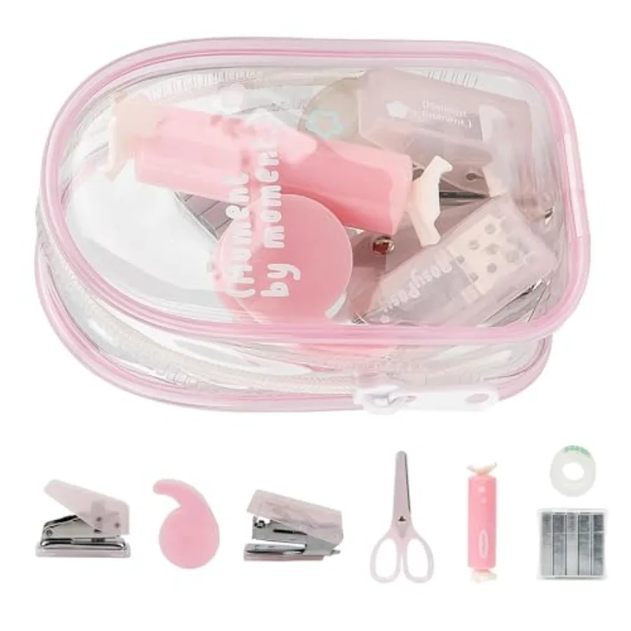 7Pack Mini Office Supply Kit Mini School Supplies Kit with Cute Case Scissors Hole Punch Highlighter Stapler with Staples and S
7Pack Mini Office Supply Kit Mini School Supplies Kit with Cute Case Scissors Hole Punch Highlighter Stapler with Staples and S