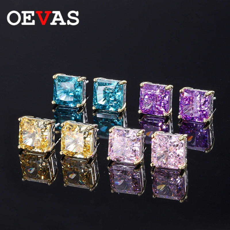 OEVAS Square 10*10mm Zircon Earrings Stud 100% 925 Sterling Silver Earrings for Women Sparkling Wedding Party Fine Jewelry Gift
OEVAS Square 10*10mm Zircon Earrings Stud 100% 925 Sterling Silver Earrings for Women Sparkling Wedding Party Fine Jewelry Gift