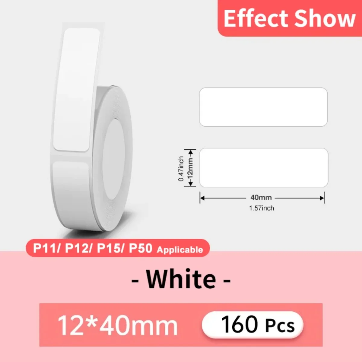 Label Sticker 12*40mm Label Tape Thermal Printer Paper 160pcs/roll Compatible Phomemo D30 Marklife P12 P11 Labeller
Label Sticker 12*40mm Label Tape Thermal Printer Paper 160pcs/roll Compatible Phomemo D30 Marklife P12 P11 Labeller