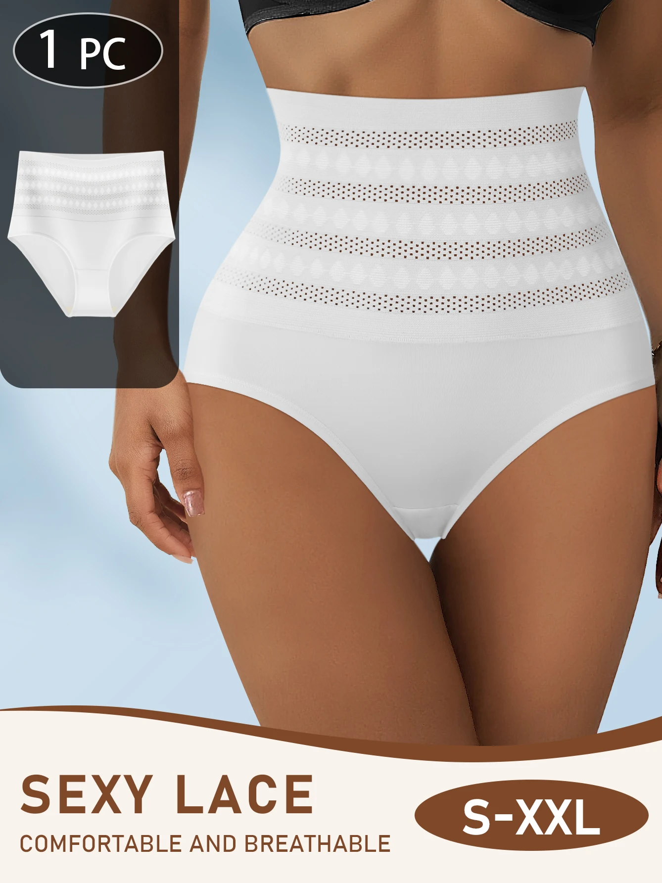 Корректирующее белье с высокой талией для женщин, 1 шт., из мягкой и комфортной сетчатой ткани, легкий треугольный дизайн
Корректирующее белье с высокой талией для женщин, 1 шт., из мягкой и комфортной сетчатой ткани, легкий треугольный дизайн