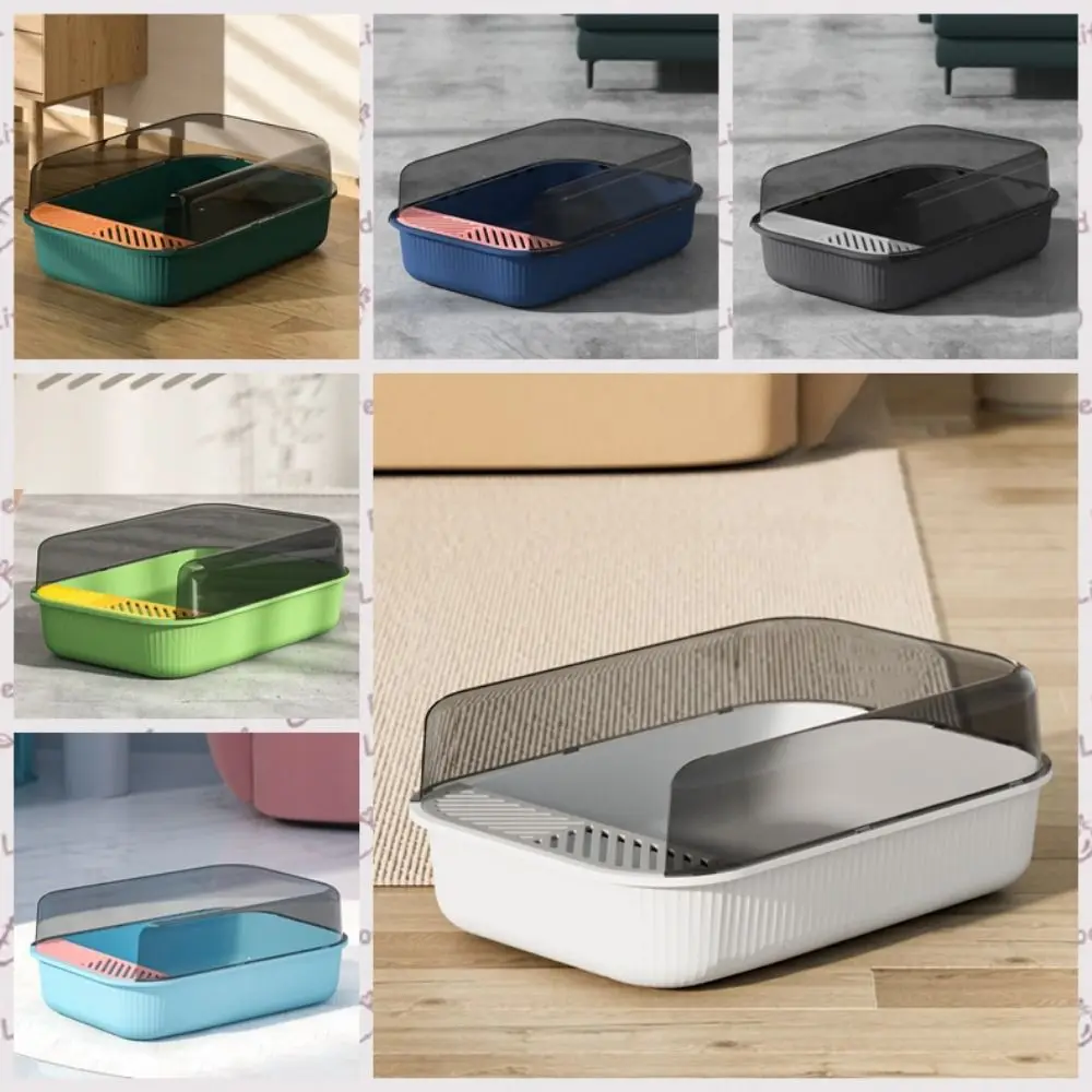 Cat Supplies Semi-Enclosed Cat Litter Box Open Top Plastic Cat Toilet Splashproof with Shovel Cat Bedpan for Cats Kitten Puppy
Cat Supplies Semi-Enclosed Cat Litter Box Open Top Plastic Cat Toilet Splashproof with Shovel Cat Bedpan for Cats Kitten Puppy