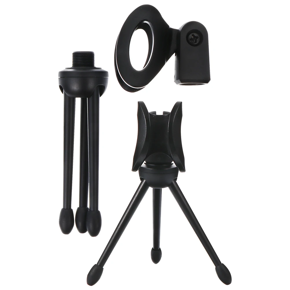 2 Pcs Mini Microphone Tripod Stands Black Plastic Desktop Bracket Holder Audio Accessory Universal Foldable Stable Recording
2 Pcs Mini Microphone Tripod Stands Black Plastic Desktop Bracket Holder Audio Accessory Universal Foldable Stable Recording